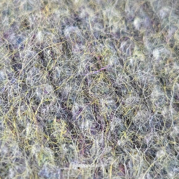 {{{Thick}}} Cashmere Wrap Birdseye Knit Green/Grey Symphony - Picture 10 of 16